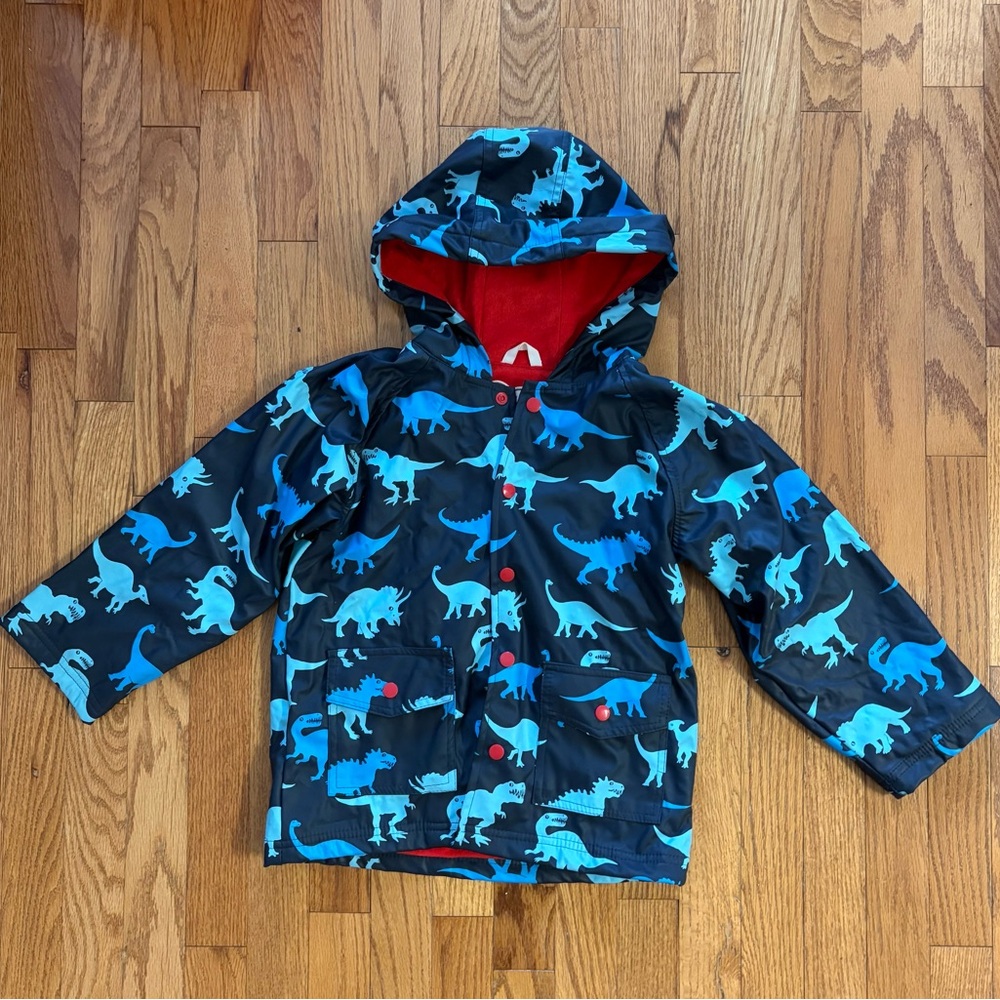 Hatley Navy and Red Dinosaur Raincoat Set